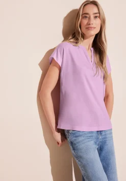 Blusenshirt in Unifarbe