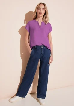Blusenshirt in Unifarbe