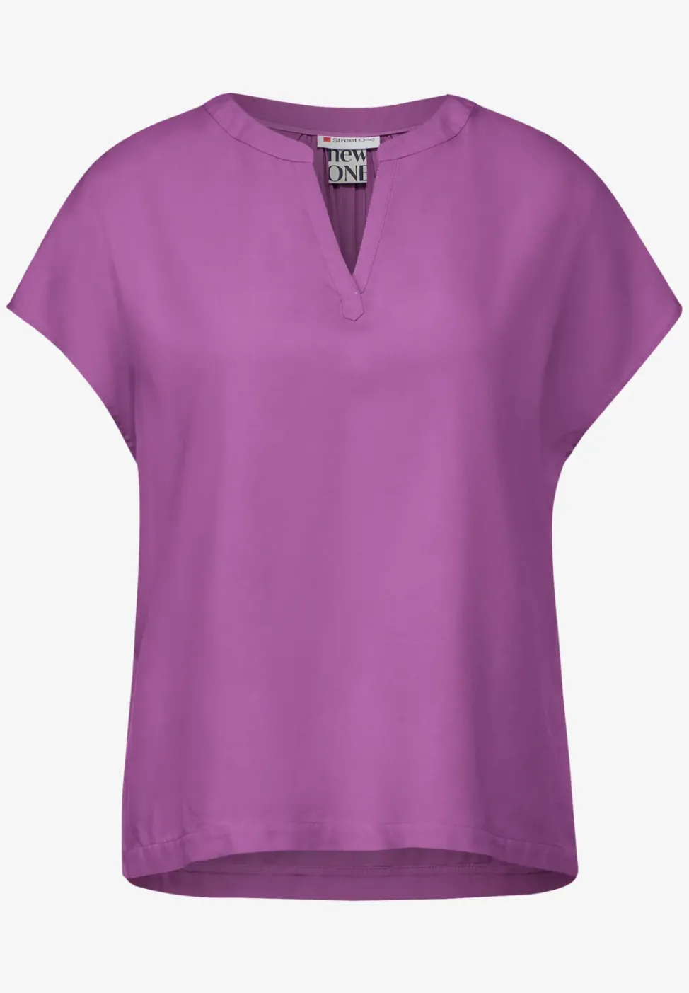 Blusenshirt in Unifarbe
