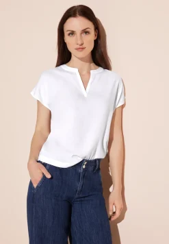 Blusenshirt in Unifarbe