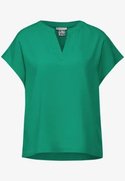 Blusenshirt in Unifarbe
