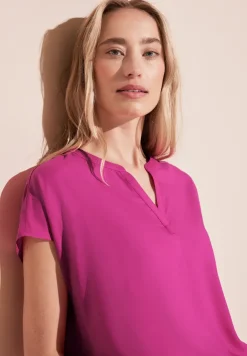 Blusenshirt in Unifarbe