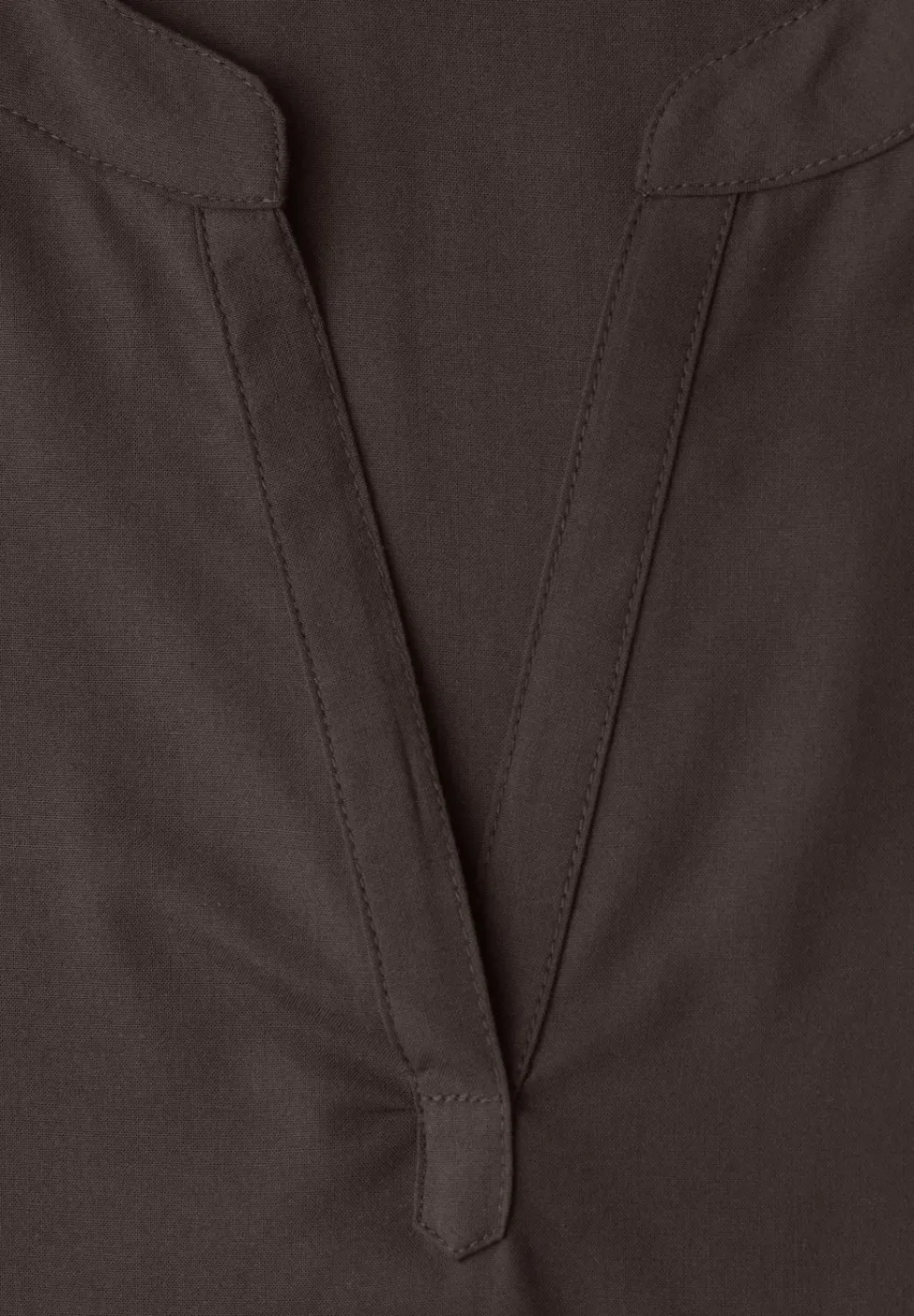 Blusenshirt in Unifarbe mit Split Neck