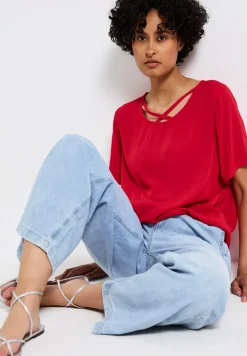 Blusenshirt mit Bänderdetail
