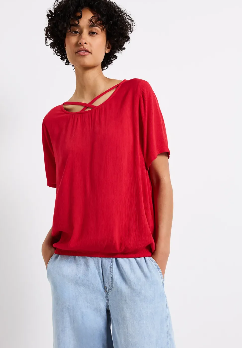 Blusenshirt mit Bänderdetail