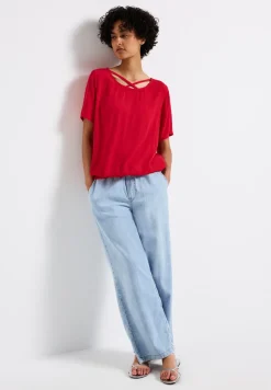 Blusenshirt mit Bänderdetail