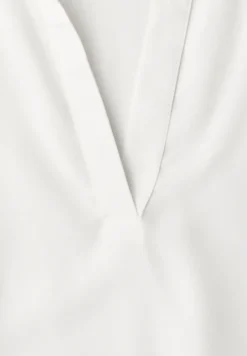 Blusenshirt mit Hemdkragen und Elastiksaum
