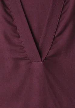 Blusenshirt mit Hemdkragen und Elastiksaum
