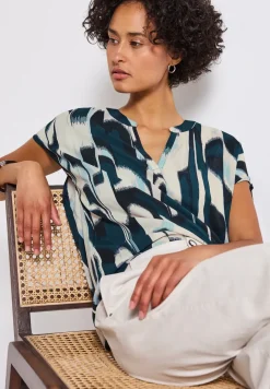 Blusenshirt mit Ikat Print