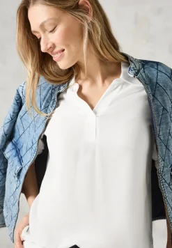 Blusenshirt mit Materialmix
