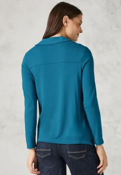 Blusenshirt mit Materialmix