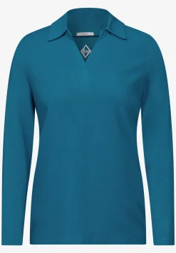 Blusenshirt mit Materialmix