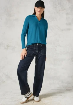 Blusenshirt mit Materialmix