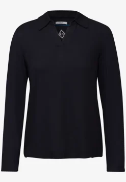 Blusenshirt mit Materialmix