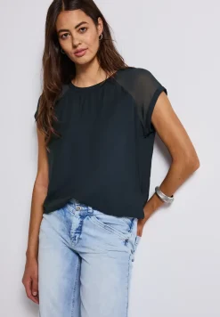 Blusenshirt mit Meshdetail