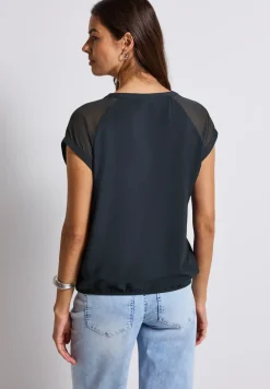 Blusenshirt mit Meshdetail