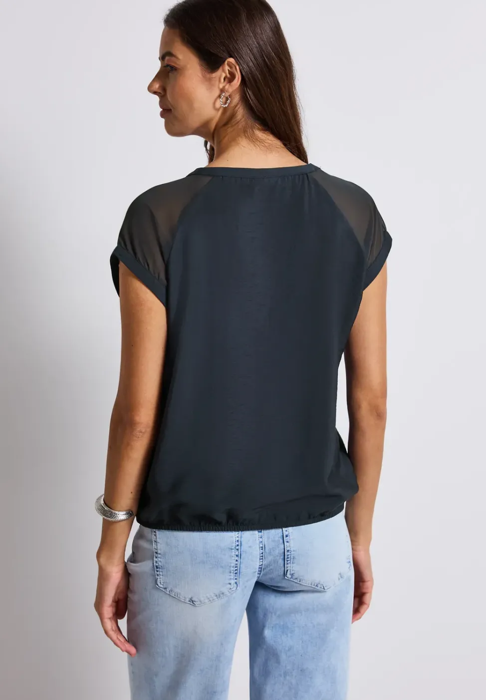 Blusenshirt mit Meshdetail