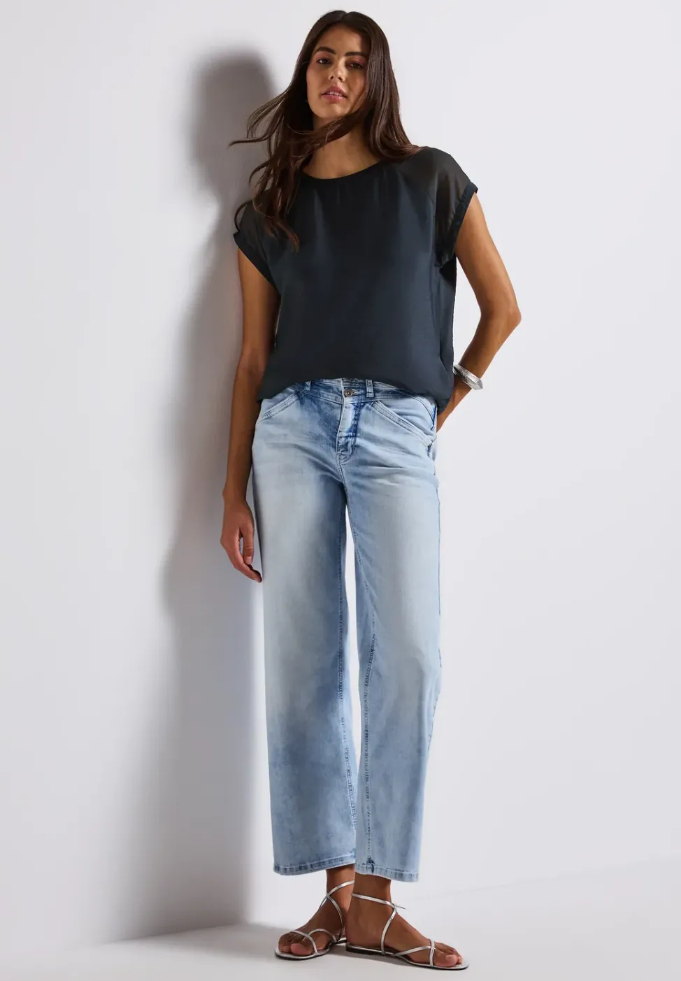 Blusenshirt mit Meshdetail