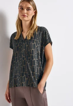 Blusenshirt mit Puzzle Print