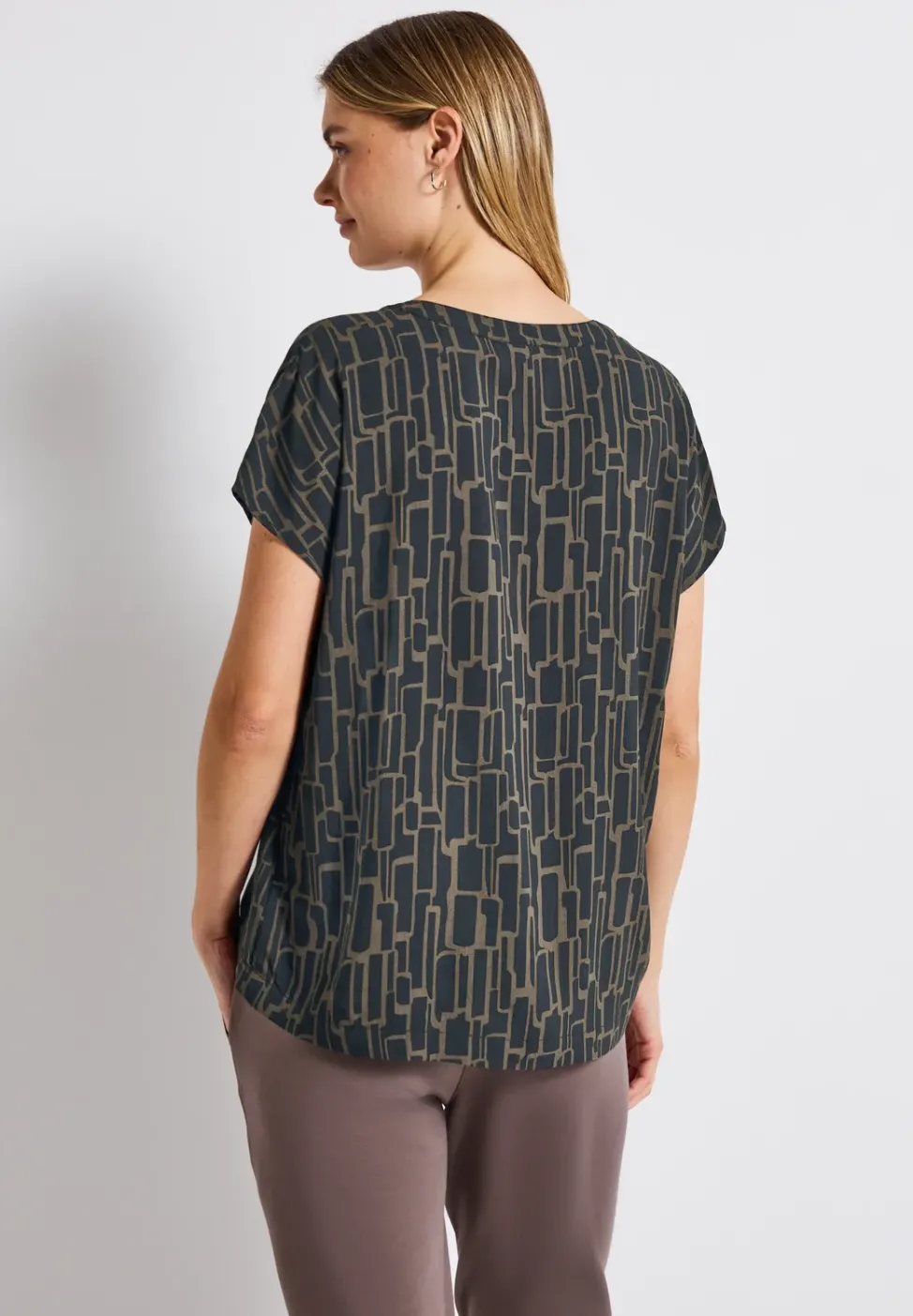 Blusenshirt mit Puzzle Print