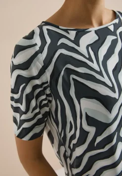 Blusenshirt mit Rundhals und Print