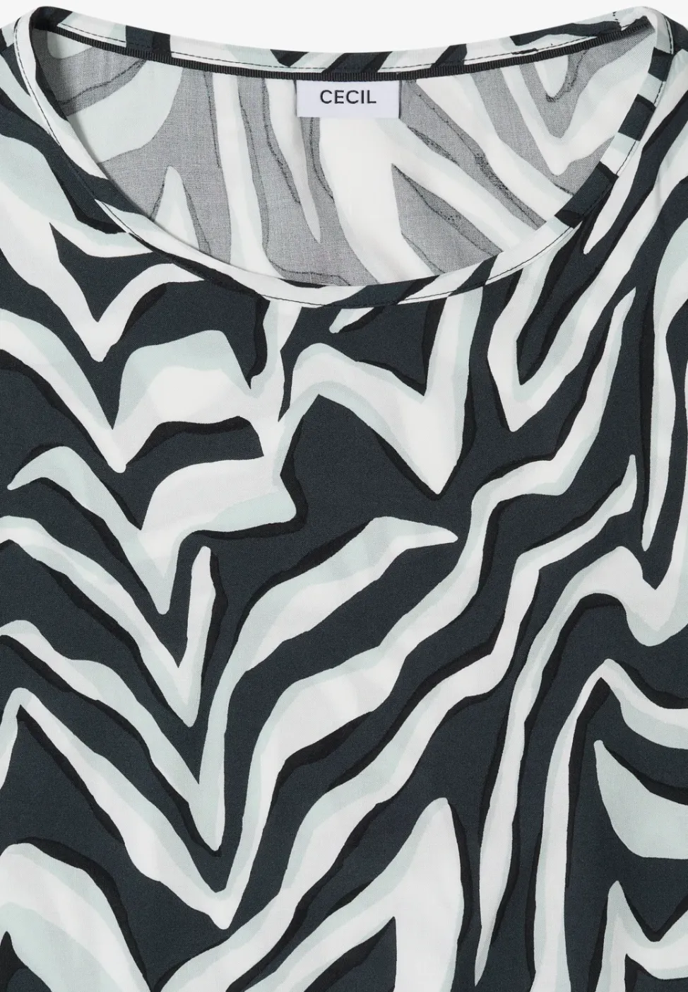 Blusenshirt mit Rundhals und Print