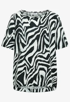 Blusenshirt mit Rundhals und Print