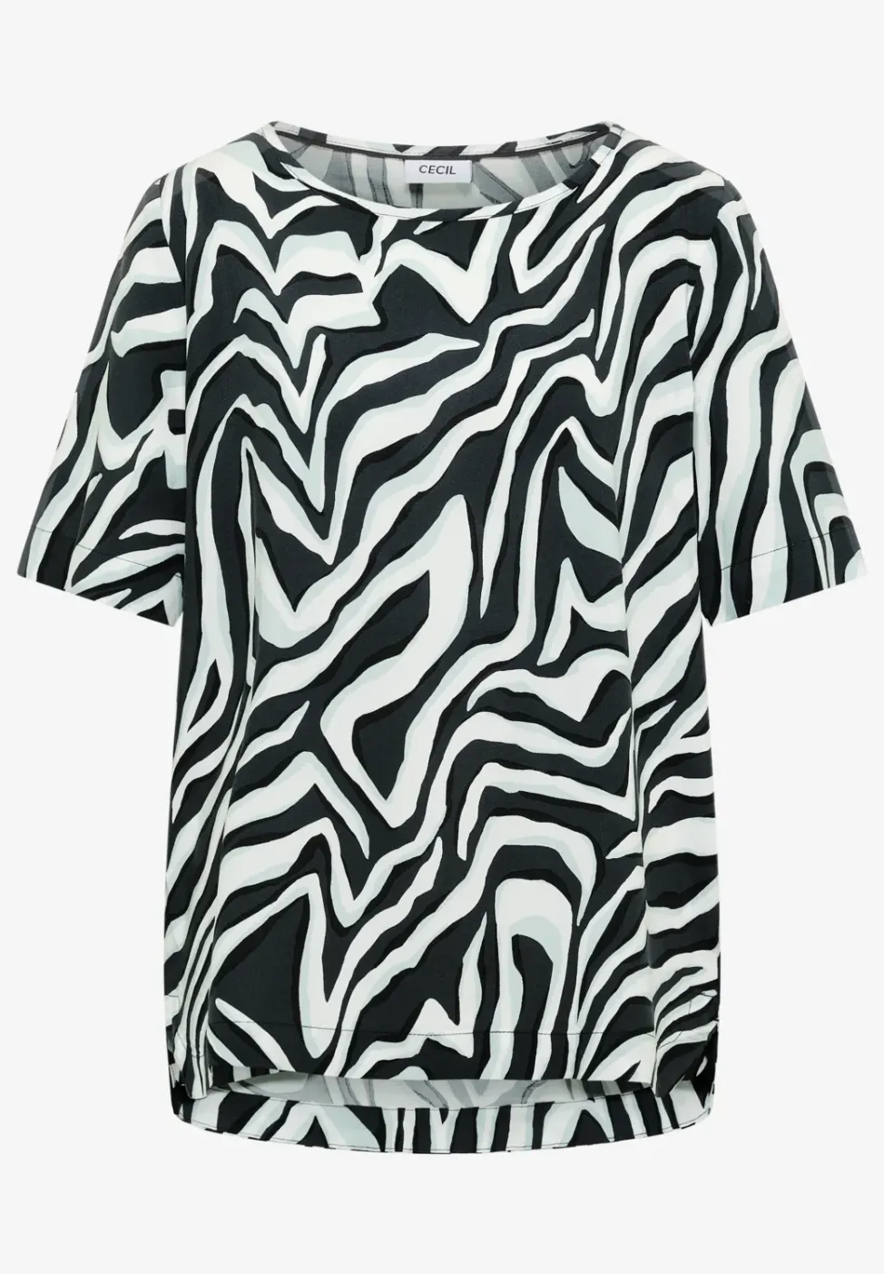 Blusenshirt mit Rundhals und Print