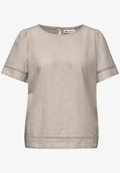 Blusenshirt mit Rundhals und Tape-Details