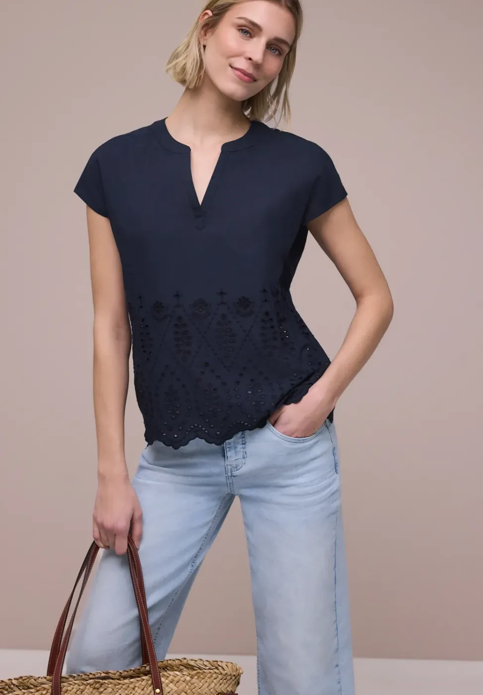 Blusenshirt mit Shiffleymuster