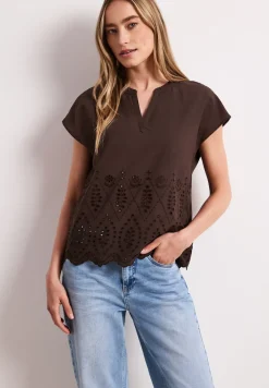Blusenshirt mit Shiffleymuster