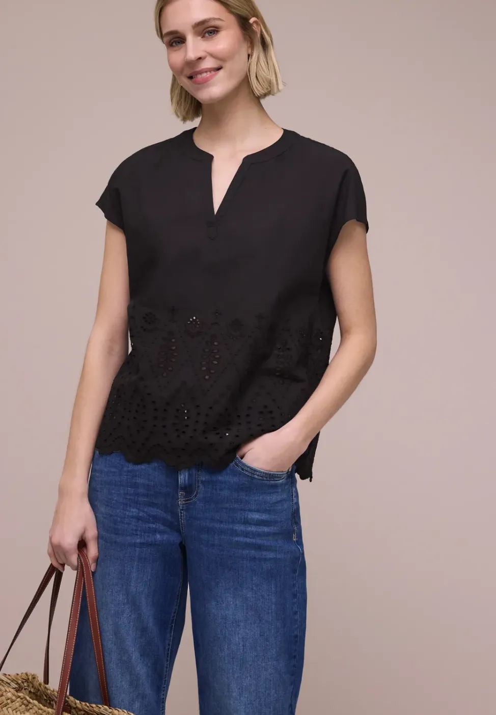 Blusenshirt mit Shiffleymuster
