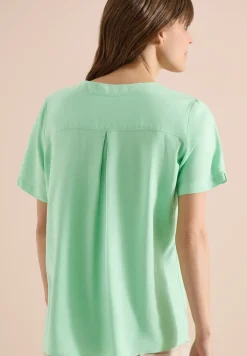 Blusenshirt mit V-Neck und Knoten