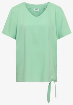 Blusenshirt mit V-Neck und Knoten