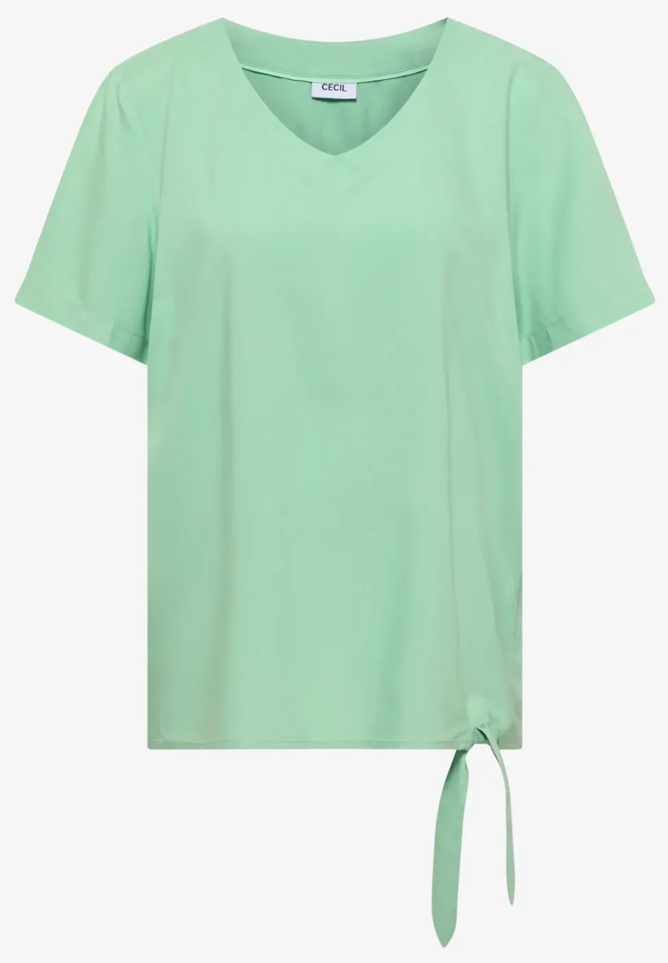 Blusenshirt mit V-Neck und Knoten