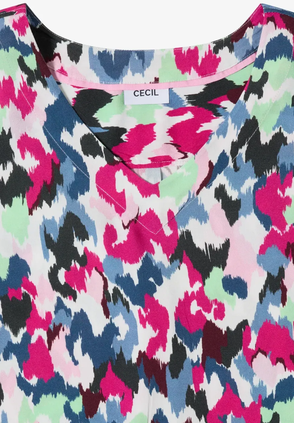 Blusenshirt mit V-Neck und Knoten