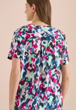Blusenshirt mit V-Neck und Knoten