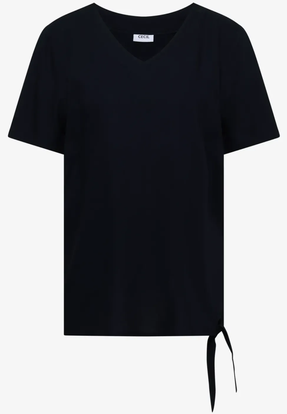 Blusenshirt mit V-Neck und Knoten