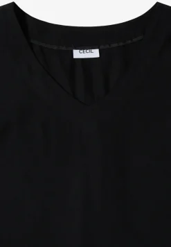Blusenshirt mit V-Neck und Knoten