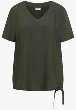 Blusenshirt mit V-Neck und Knoten