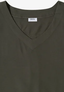 Blusenshirt mit V-Neck und Knoten