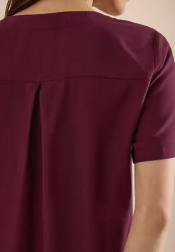 Blusenshirt mit V-Neck und Knoten