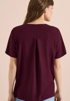 Blusenshirt mit V-Neck und Knoten