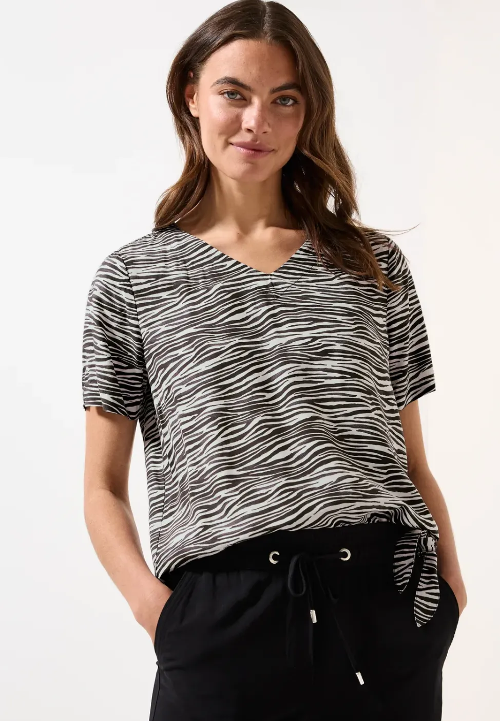 Blusenshirt mit Zebra Print