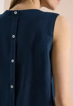 Blusentop aus Leinen mit Knopfdetails