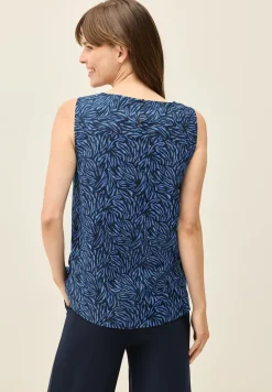 Blusentop mit Minimal Print