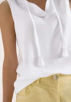 Blusentop mit Split Neck und Bändern