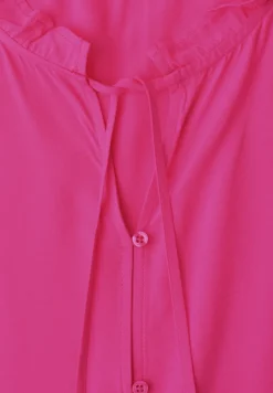 Blusentop mit Split Neck und Rüschen