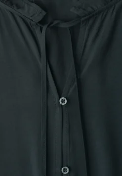 Blusentop mit Split Neck und Rüschen