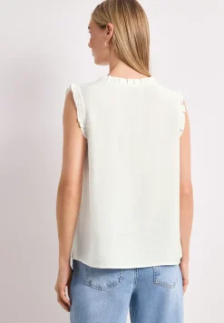 Blusentop mit V-Neck und Rüschen